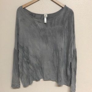 Slouchy grey long sleeved